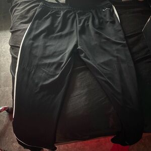 adidas Black Joggers with White Stripes